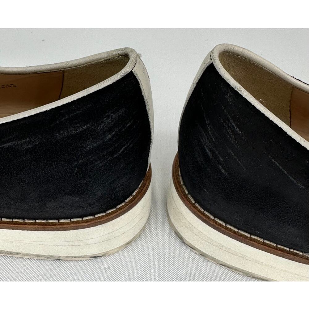 J Crew Piped Mercer Black Suede Loafers B7952 Size 9 1/2 - Picture 4 of 9